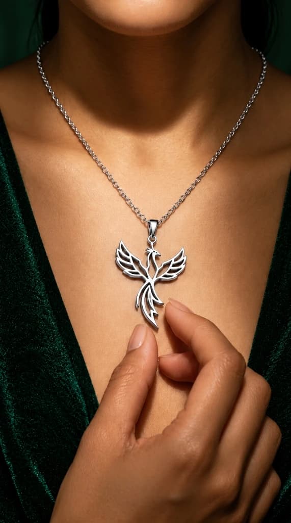 The Ember Phoenix necklace view 7