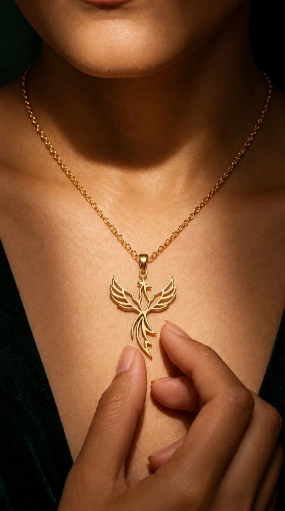 The Ember Phoenix necklace view 3